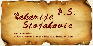 Makarije Stojaković vizit kartica